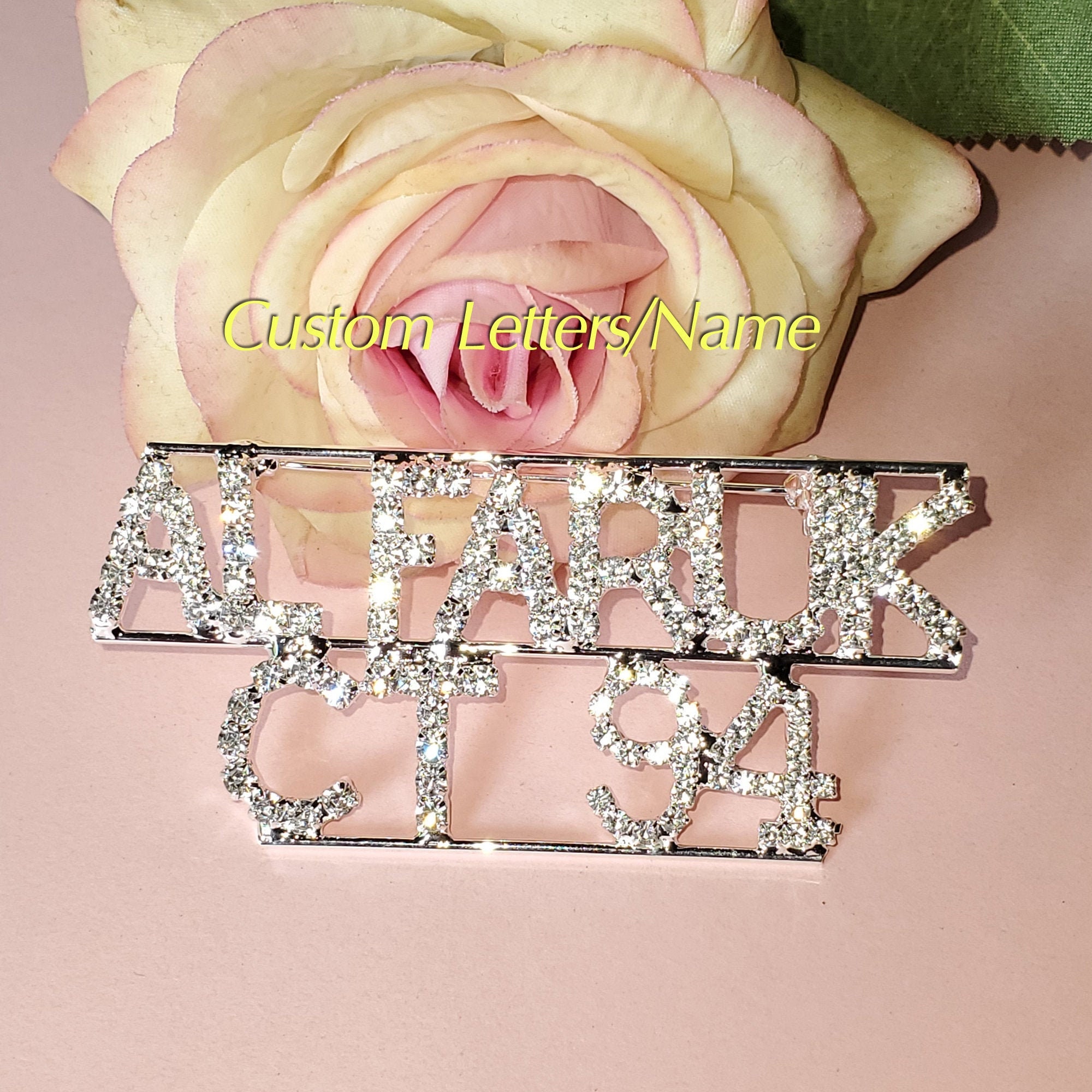 Custom Name Brooch in Silver Personalized Brooch Breastpin Etsy