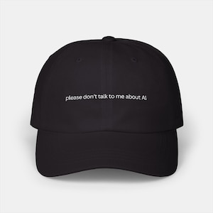 No me hables de IA, gorra tecnológica divertida, gorra con humor para programadores, gorra bordada para papá, regalo sarcástico para nerds, gorra para introvertidos