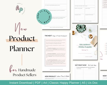 Product Design Planner & Workbook, New Product Planner, Printable PDF, Business Planner, Business Development, Etsy Business, Small Business