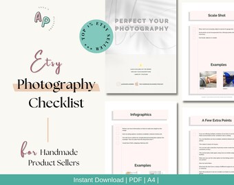 Etsy Listing Photography Checklist Printable, Etsy Shop Help, Etsy Resource, Etsy Seller Resource, Etsy Checklist, Etsy Shop Checklist