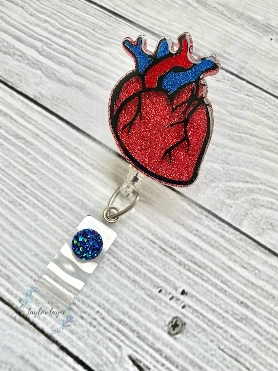 Anatomical Heart Badge Reel Nurse Badge Reel Heart Doctor Badge