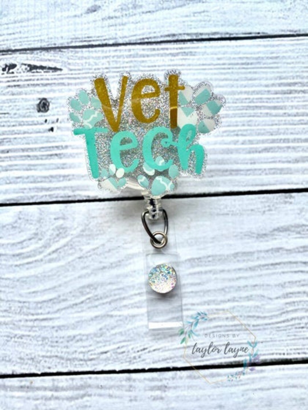 Vet Tech Badge Reel- Vet Tech Badge- Animal Lover Badge Reel - Etsy