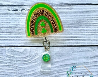 St. Patrick's Day Boho Rainbow Badge Reel- Nurse Badge Reel-Boho Rainbow Badge Reel-Teacher Badge Reel- Cute Badge Reel - Nurse Badge Reel