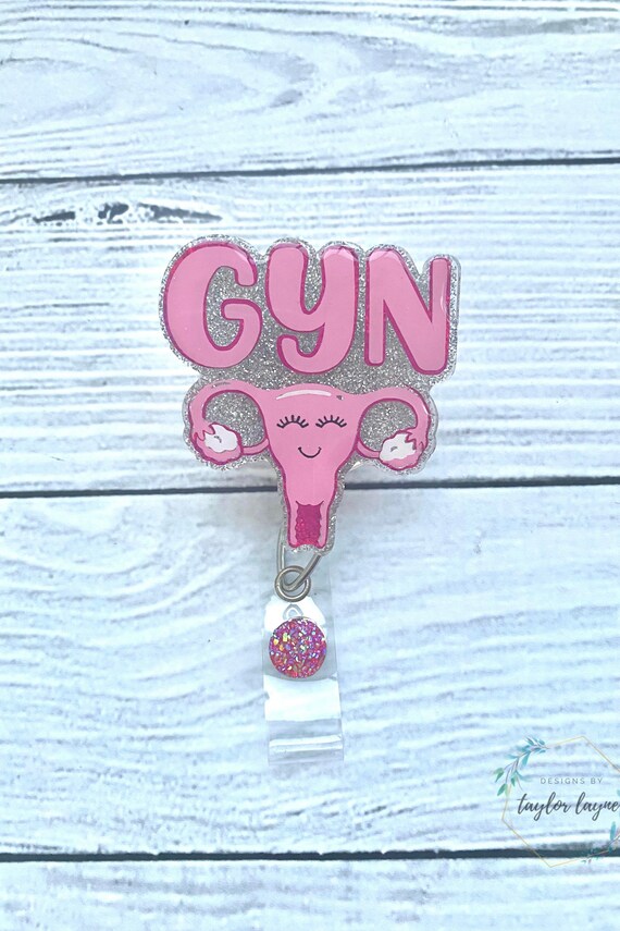 GYN Badge Reel Gynecologist Badge Reel OBGYN Badge Reel Uterus Badge Reel  Medical Badge Healthcare Badge Cute Badge Reel 