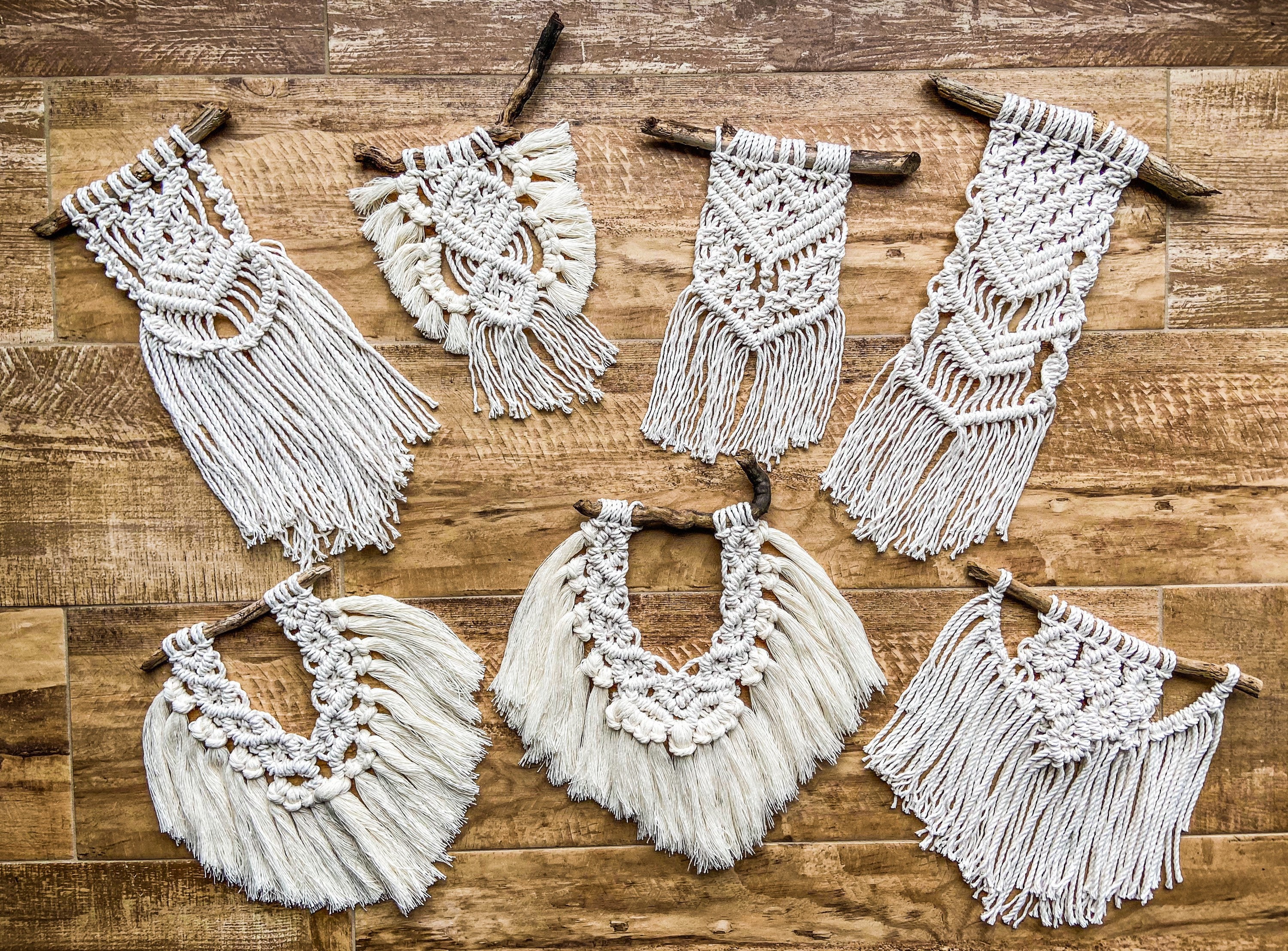 Mini Macramé, Petit Suspension, Décoration Murale, Macramé Mural