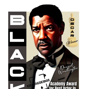 Histoire des Noirs Denzel Washington Jr. Hommage - Téléchargement instantané PNG