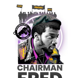 Presidente de Historia Negra Fred Hampton del Tributo del Partido Pantera Negra de Chicago - PNG Descarga instantánea