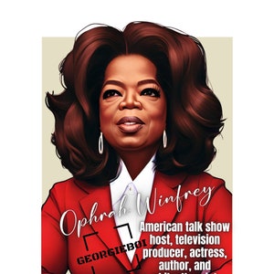 Tributo a Oprah Winfrey de la Historia Negra - Descarga instantánea PNG