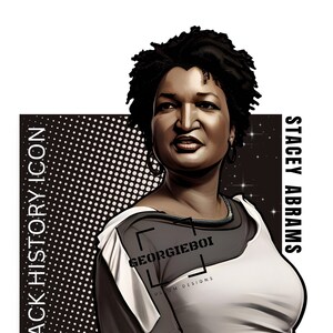 Tributo a Stacey Abrams 2 de la Historia Negra - Descarga instantánea PNG