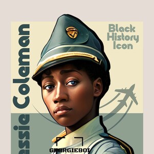 Historia Negra - Tributo a Bessie Coleman - Descarga instantánea PNG
