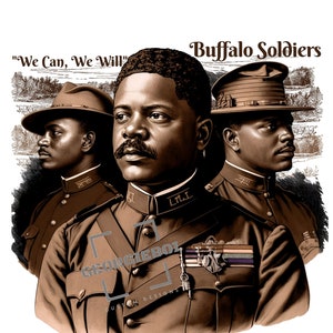 Honoring the Legacy of the Buffalo Soldiers (Black History Icon) - PNG Instant Download