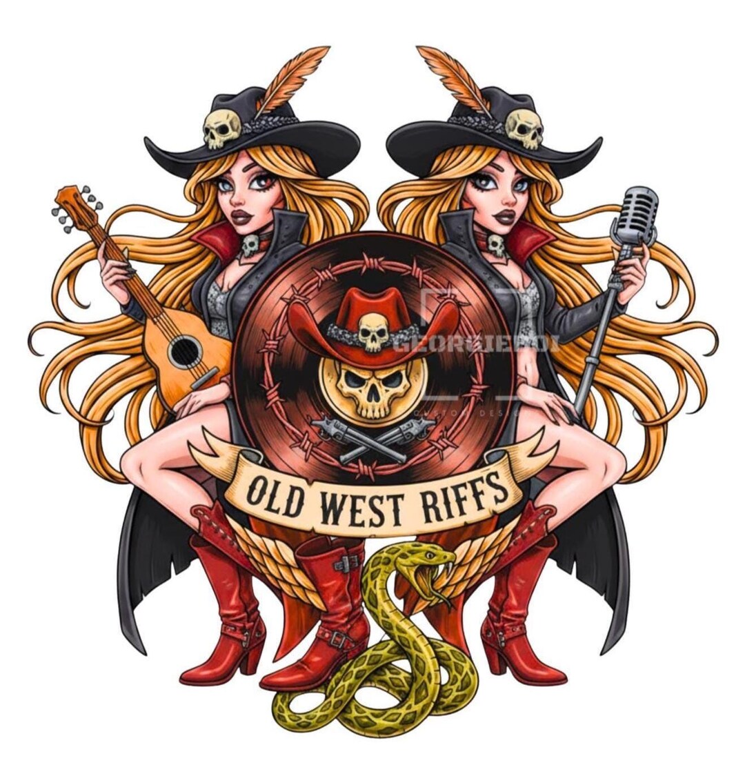Cowboy Riffs Old West Riffs PNG Instant Download | Vintage Cowboy Graphics for ...