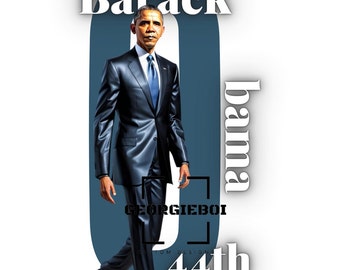 Barack Obama 2 Icono de la Historia Negra - PNG Descarga Instantánea