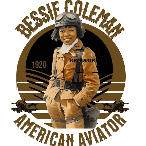 Bessie Coleman (Black History Icon) - PNG Instant Download
