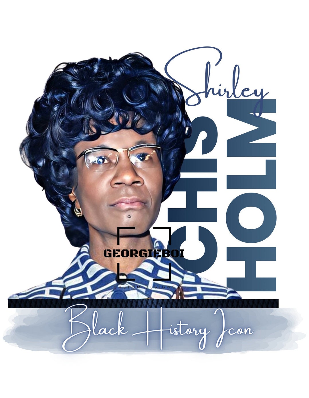 Black History Shirley Chisholm Tribute - PNG Instant Download - Etsy