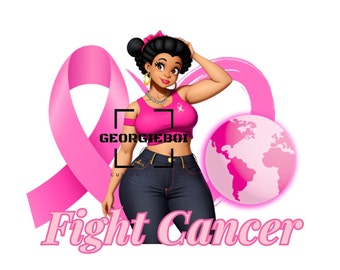 Fight Cancer (Pinktober) Ver 30 - Transparante PNG