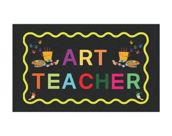 Art Teacher Car Magnet: Weatherproof Vinyl, School Gift (7.5x4.5 in)