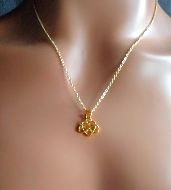 Infinity Heart Gold necklace / Infinity Heart pendant / Gold chain / Infinity charm / Heart Charm / Infinity Pendant / Heart necklace gift