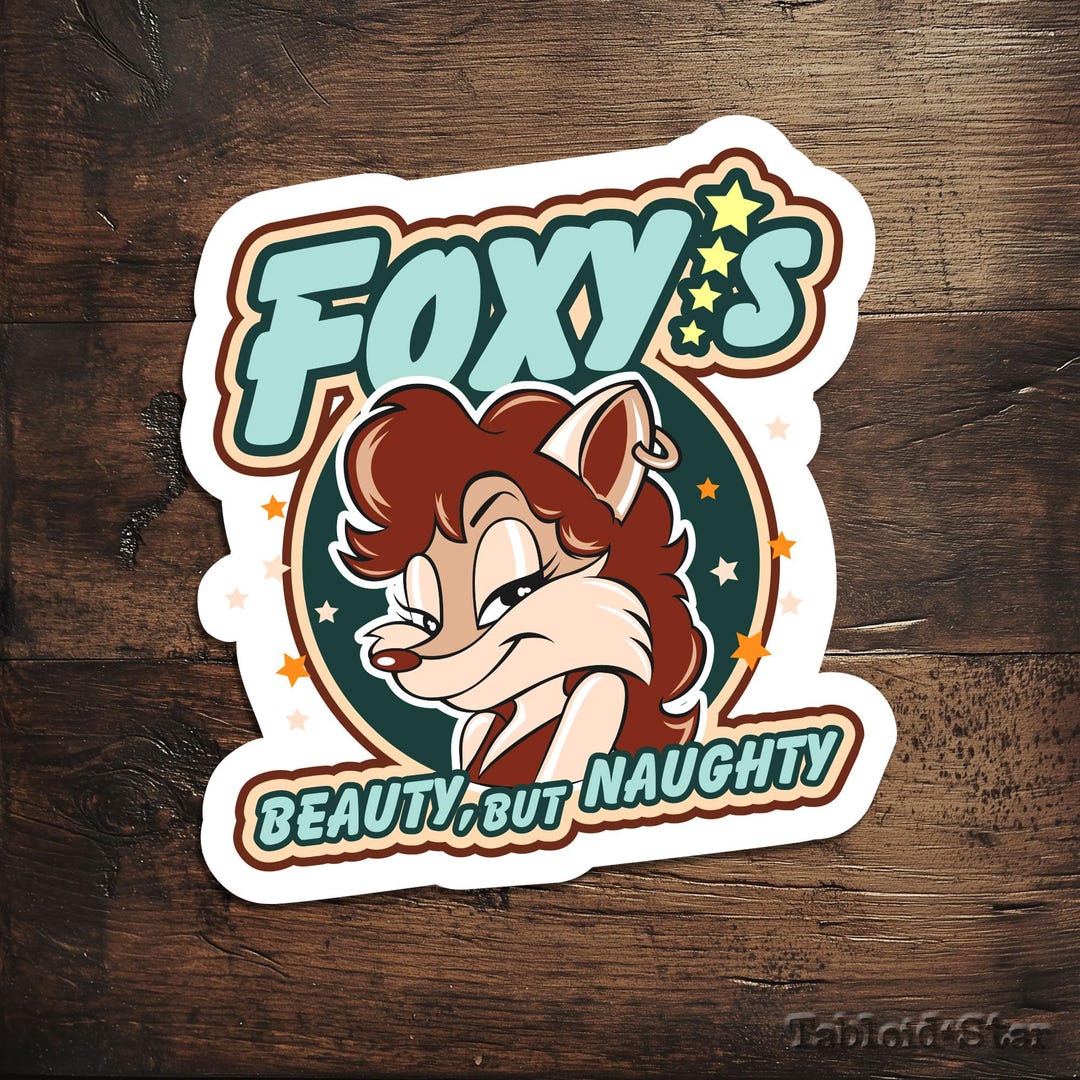 Foxy Sticker, Foxy Girl Die-cut Sticker, Cartoon Sticker, Meme Sticker ...