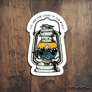 Adesivo de lanterna, adesivos de acampamento e ao ar livre, adesivos de meme, adesivos de laptop personalizados exclusivos, adesivos de meme da moda, adesivos vintage