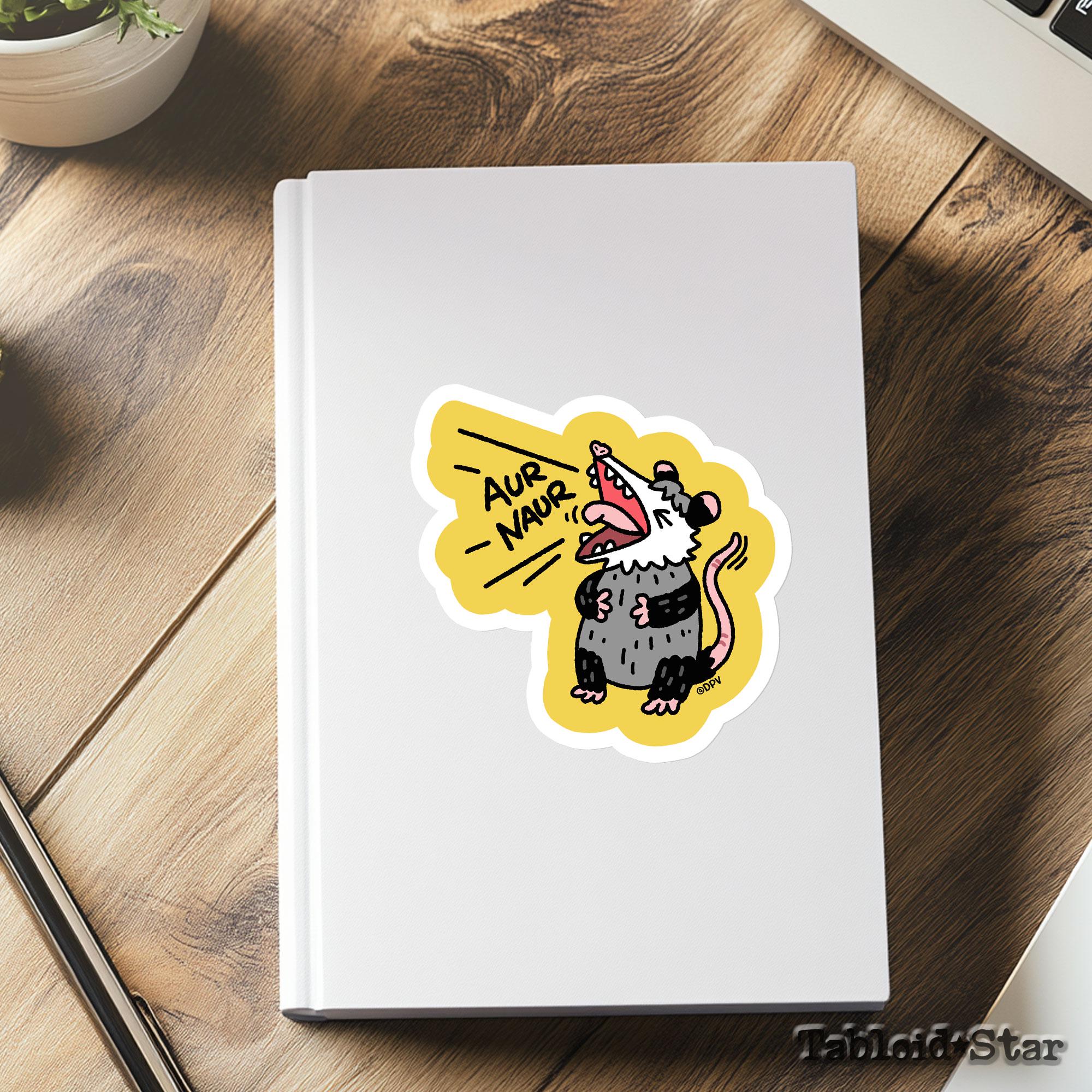 Aur Naur Funny Opossum Stickers, Possum Stickers, Meme Stickers, Funny ...