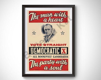 Democrat Poster Etsy