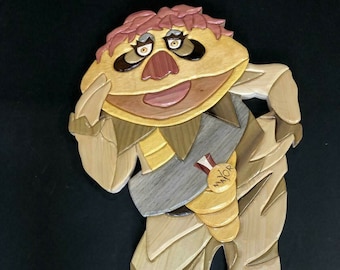 HR Pufnstuf Custom Made Inlayed Wood Wall Display