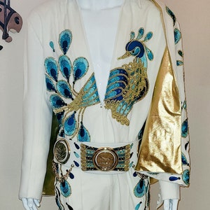 Elvis Presley Reproduction PEACOCK Jumpsuit, Belt And Cape As Worn On Stage