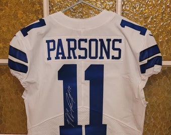 Micah Parsons Signed Custom Framed Cowboys Nike Jersey Display