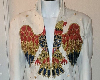 Elvis Presley Reproduction American Eagle Jumpsuit, and Belt As Worn On Stage