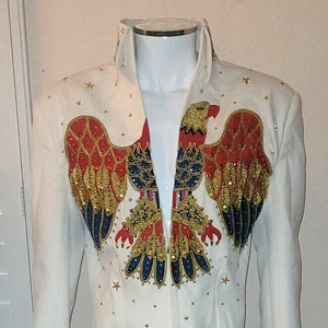 Elvis Presley Reproduction American Eagle Jumpsuit, and Belt As Worn On Stage