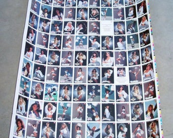 NFL Cheerleaders Card Set... Full Un Cut Sheet Of Cards