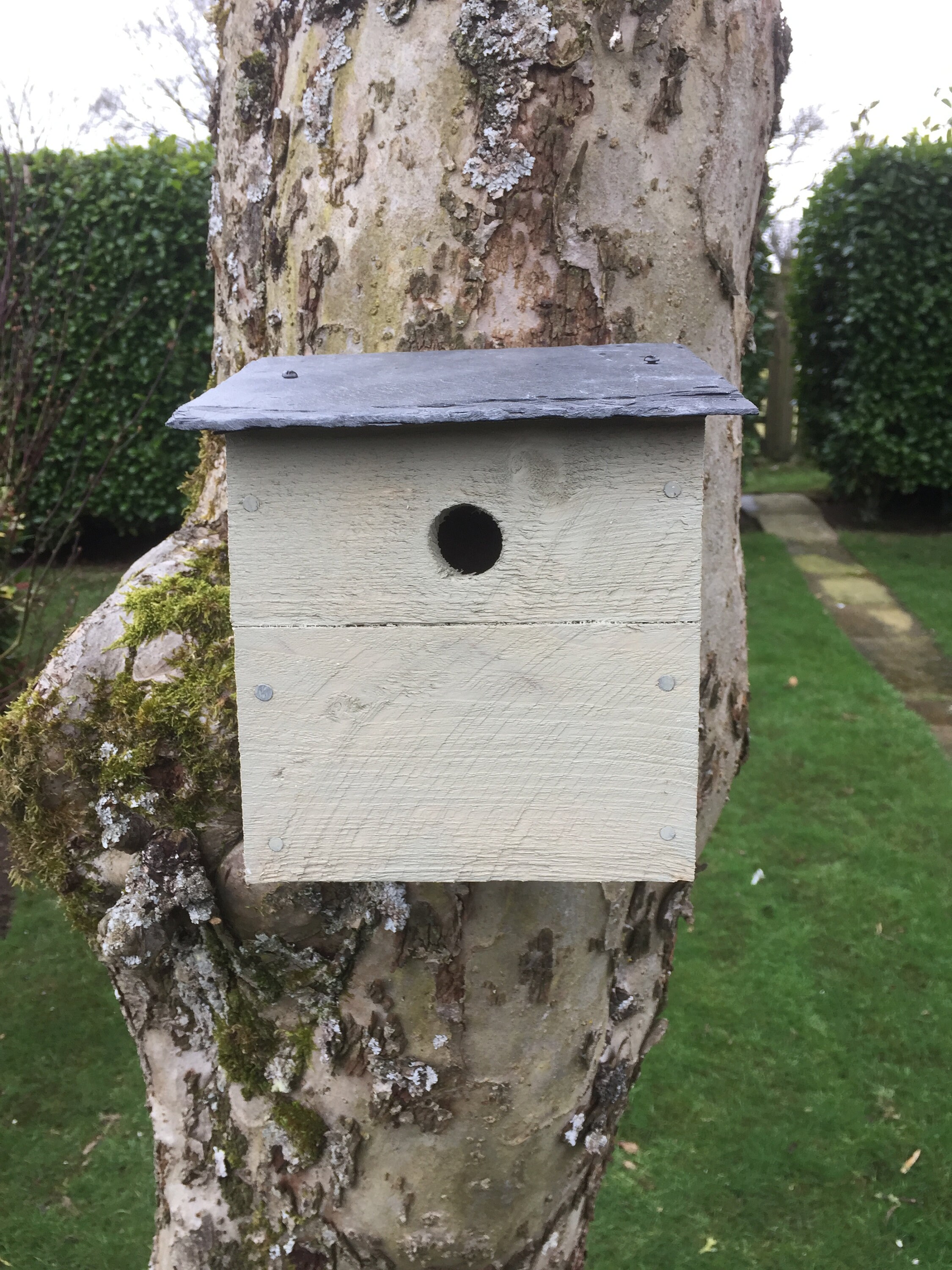 Slate top Wild Bird Nest box Hand Made from reclaimed | Etsy