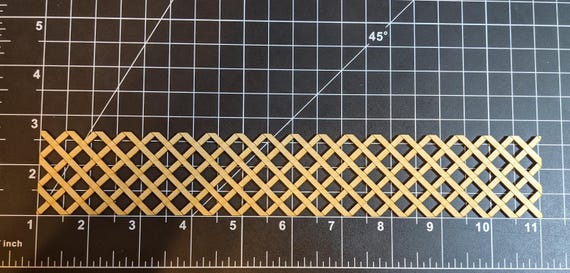 Wooden Lattice | Single Panel | Garden Trellis | Dollhouse Miniature | 1:12  Scale | Scalable | Wooden Lasercut Lattice Indoor Outdoor Detail - Etsy