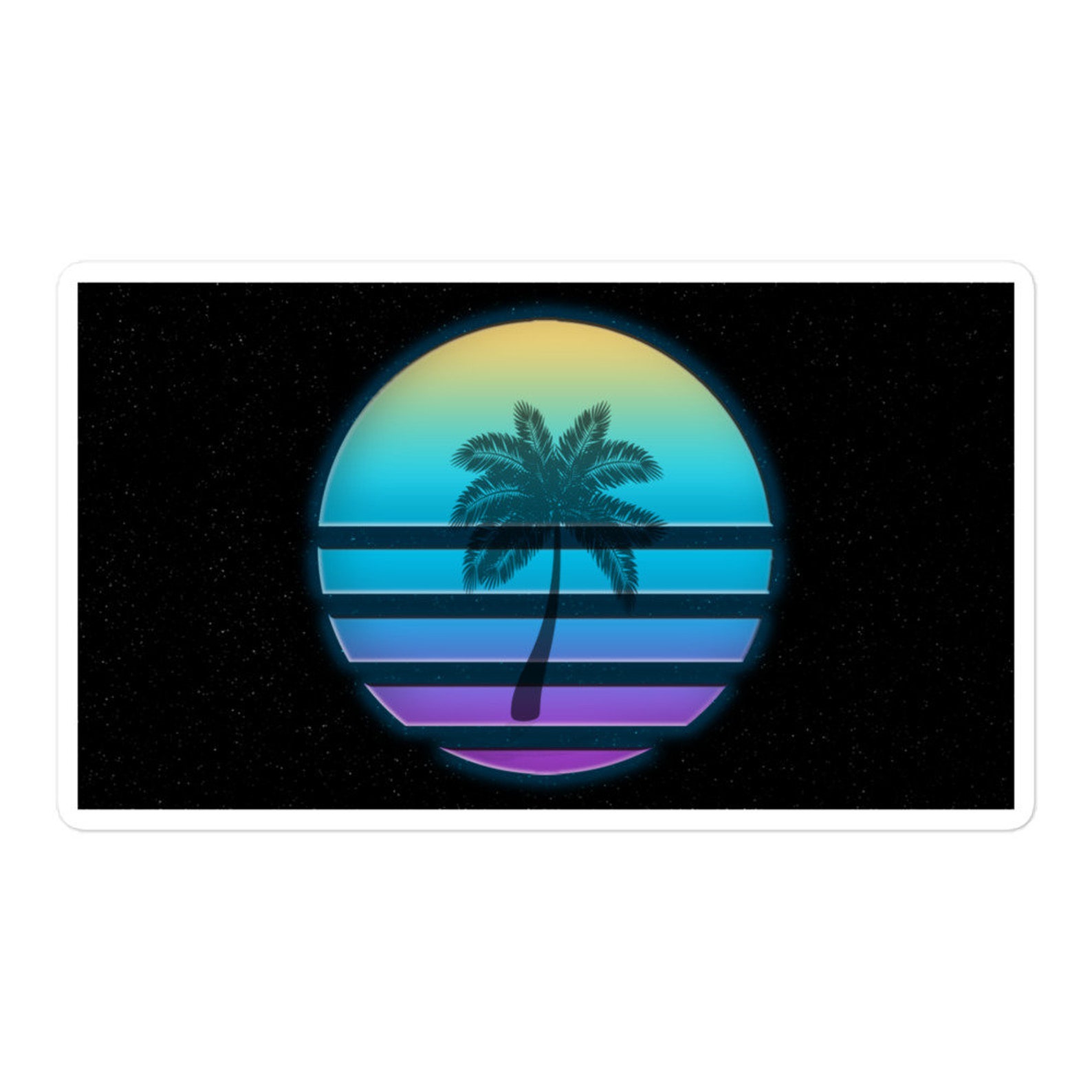 Vaporwave Sticker Vapor sun Bubble-free stickers | Etsy