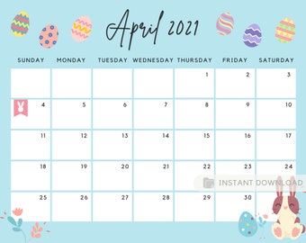 April Calendar Etsy april calendar etsy