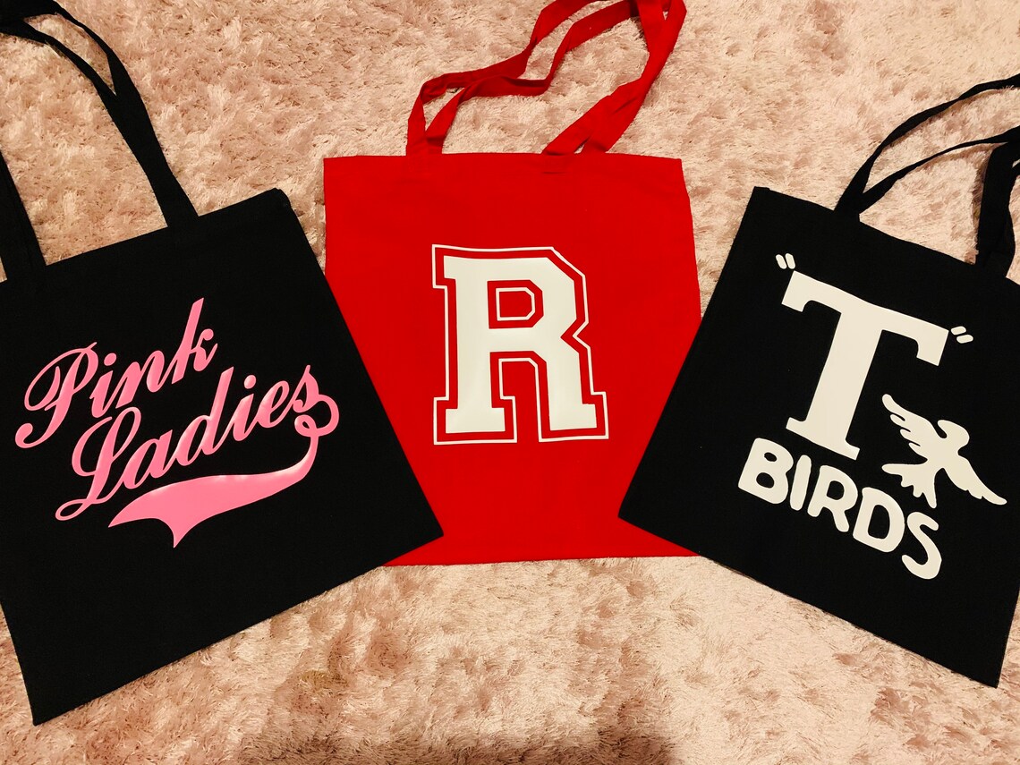 Grease Tote Bags Rydell High Pink Ladies T Birds Etsy UK