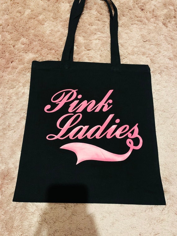 Grease inspired, pink ladies tote bag