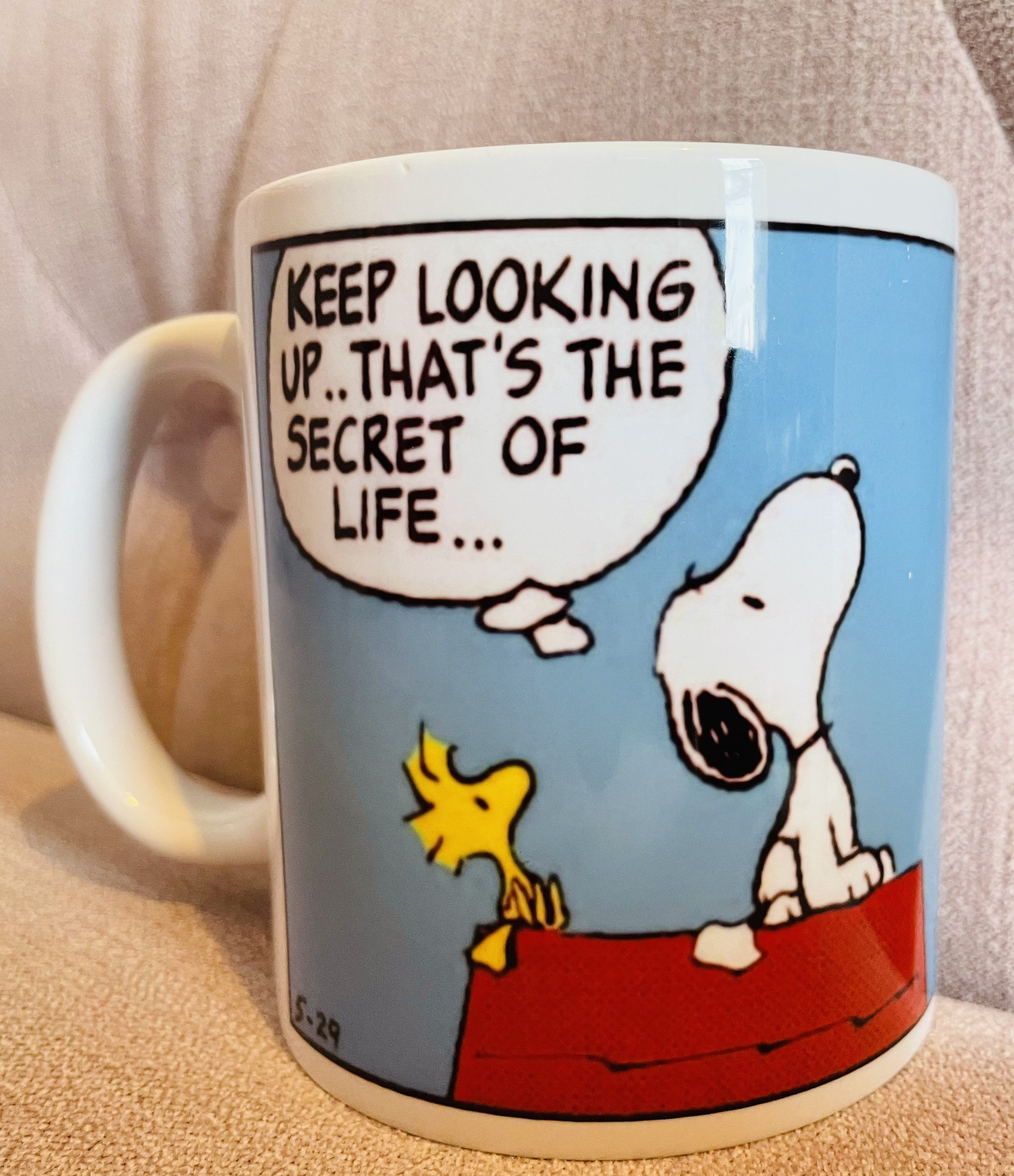 Snoopy Mug Keep Looking Up Thats The Secret Of Life Etsy Snoopy Mug Keep Looking Up Thats The Secret Of Life Etsy