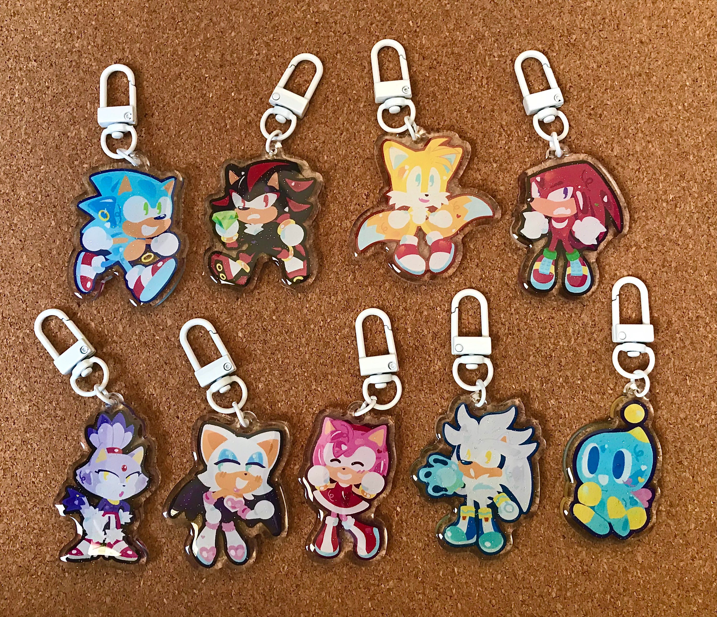 Gummy Sonic 2 Glitter Acrylic Charms Etsy Norway