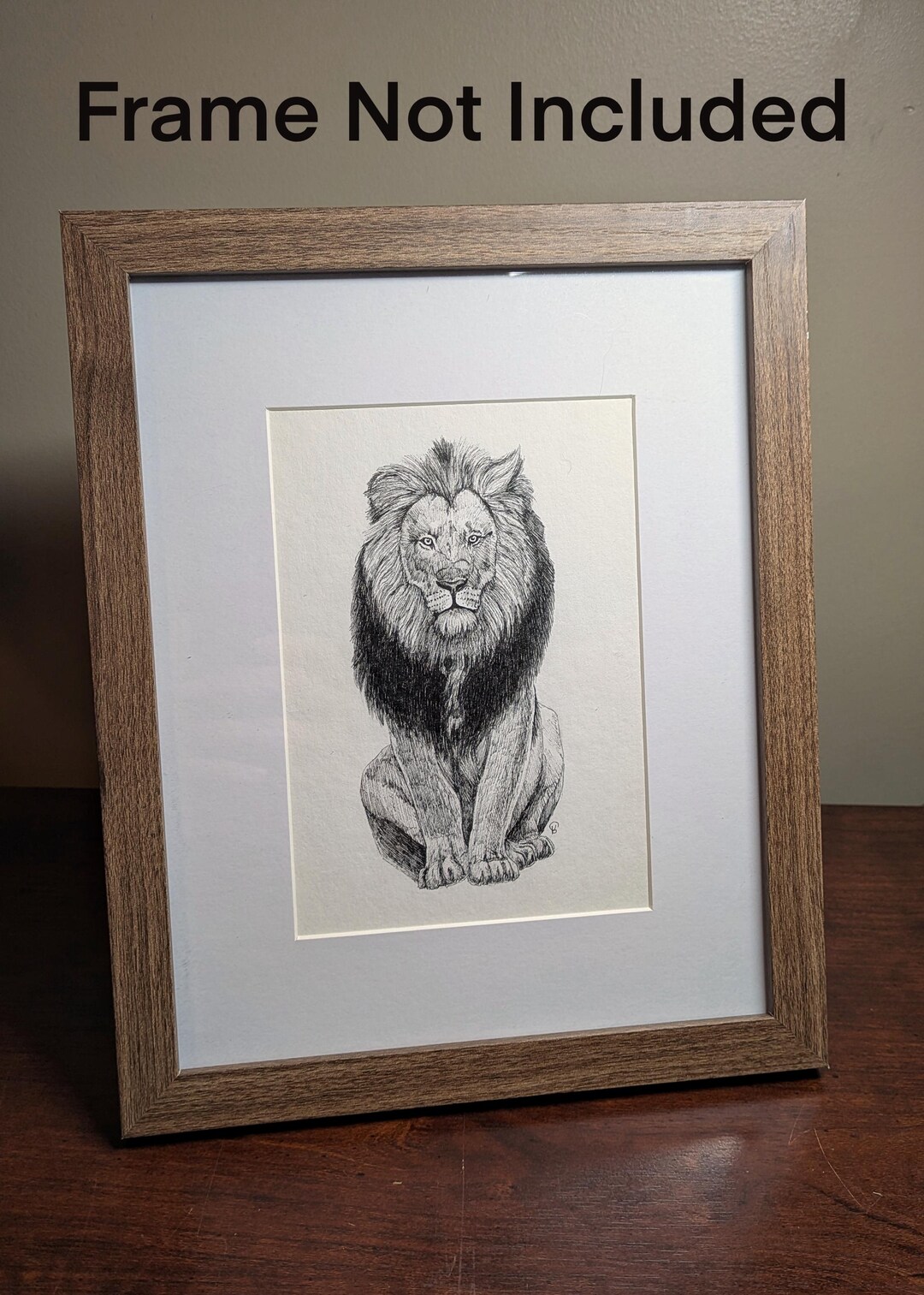 Original Lion Drawing - Etsy