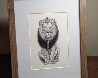 ライオンのジェスチャー 1 オリジナル ドローイング - Etsy 日本