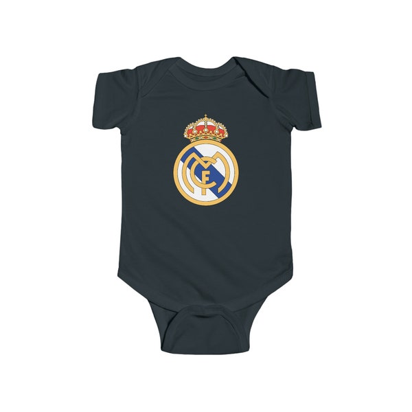 Infant Fine Jersey Bodysuit Soccer Real Madrid Baby Clothing, La Liga, Perfect Baby shower gift, soccer fanatics, Futbol
