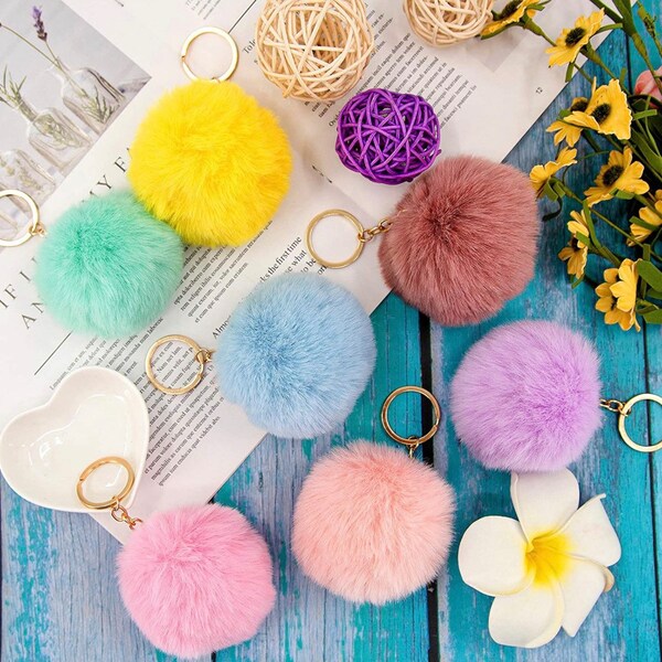 Pom Pom Keyring Etsy UK