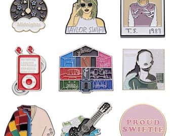 Taylor Swift Enamel Pin Badges Swiftie Gifts Reputation Lovers House Ipod Tears on Guitar 1989 Cover Midnight's Jumper Music Video