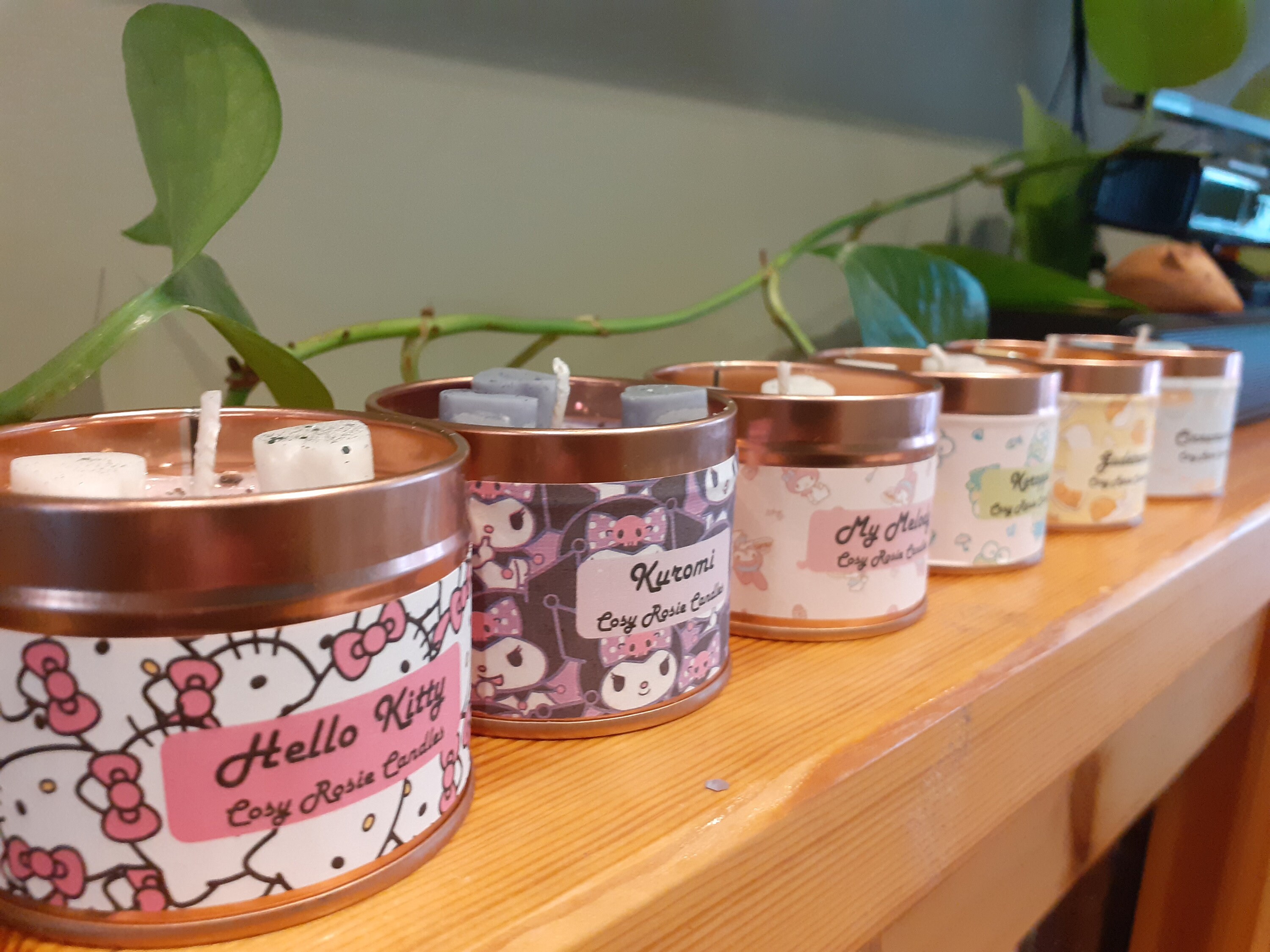 Sanrio Hello Kitty Candles Gifts Set Handmade Glitter Kuromi