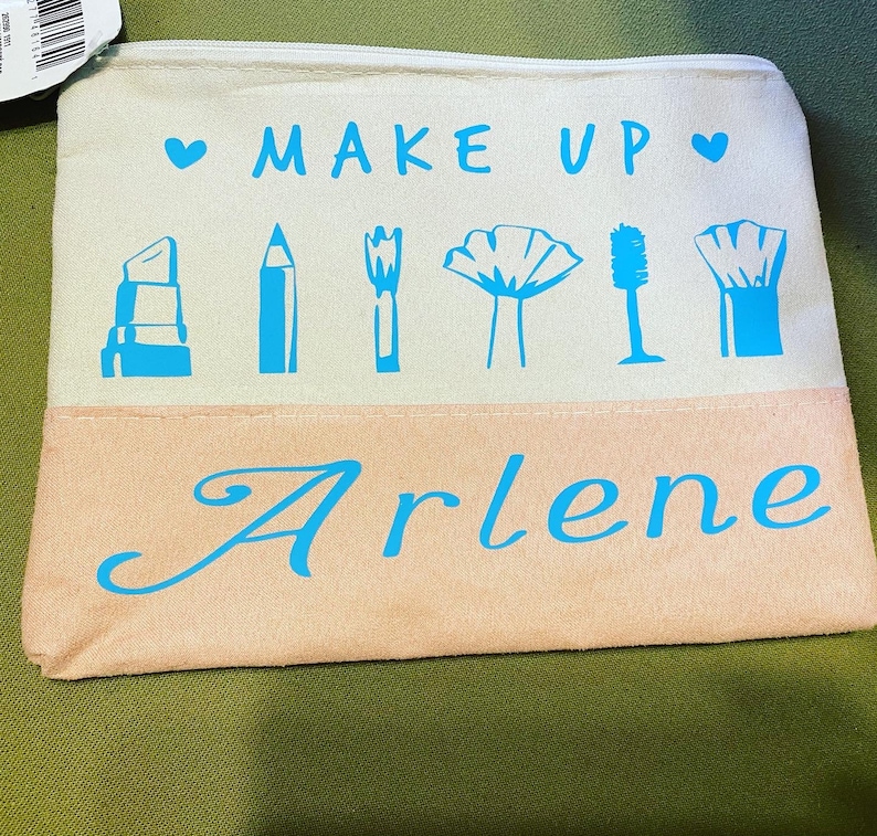 Personalized makeup bag
