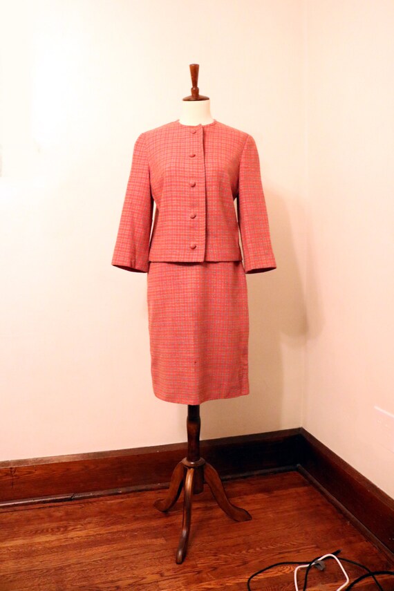 1960's Pendleton Red Plaid Wool Suit - image 8