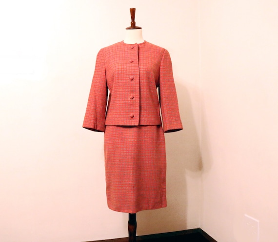 1960's Pendleton Red Plaid Wool Suit - image 1