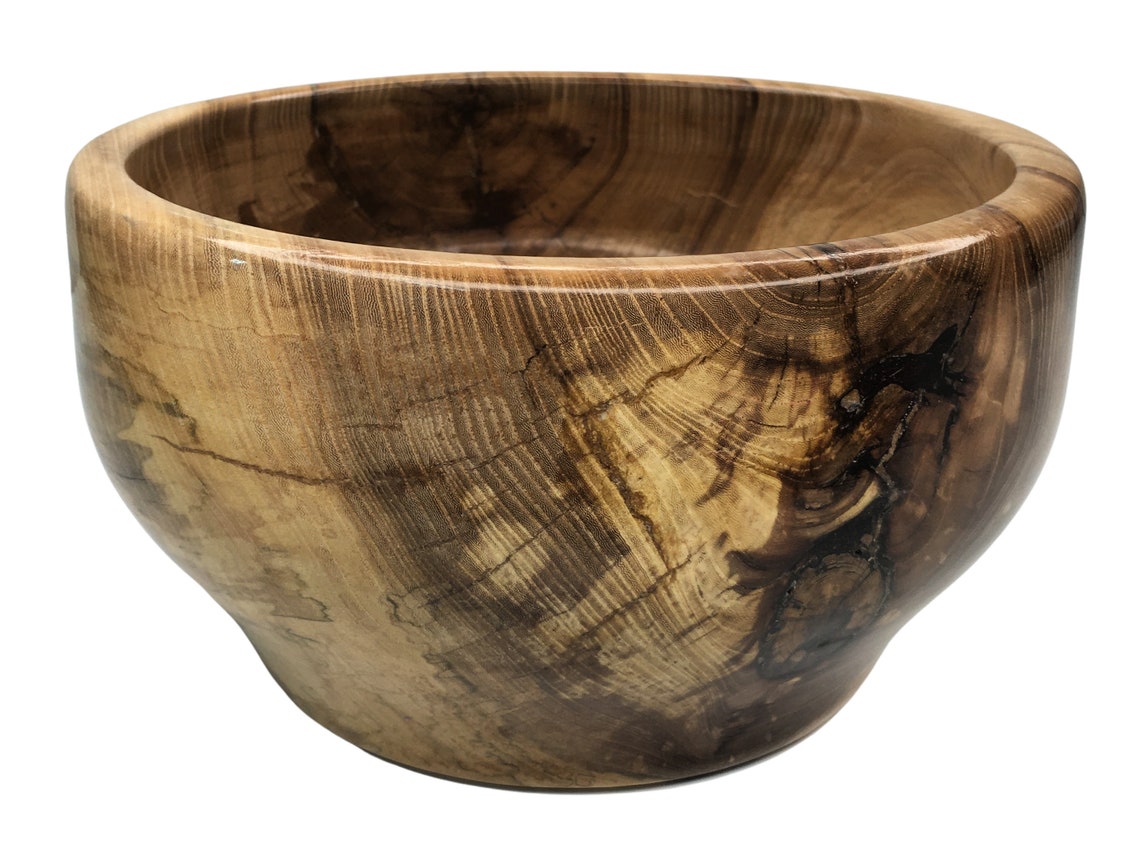Natural Wood Bowl Large Wood Turned Bowl Elm Bowl Fruit Etsy India